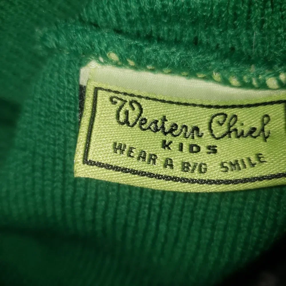 Western chief kids Green frog beanie hat